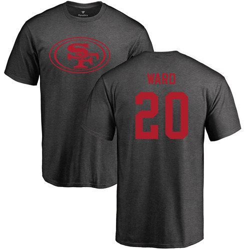 Men San Francisco 49ers Ash Jimmie Ward One Color #20 NFL T Shirt